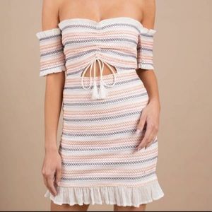 🔆NWT Tobi Bodycon Striped Keyhole Mini Dress